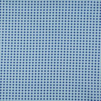 Baumwoll-Popeline, kleingemustert, hellblau